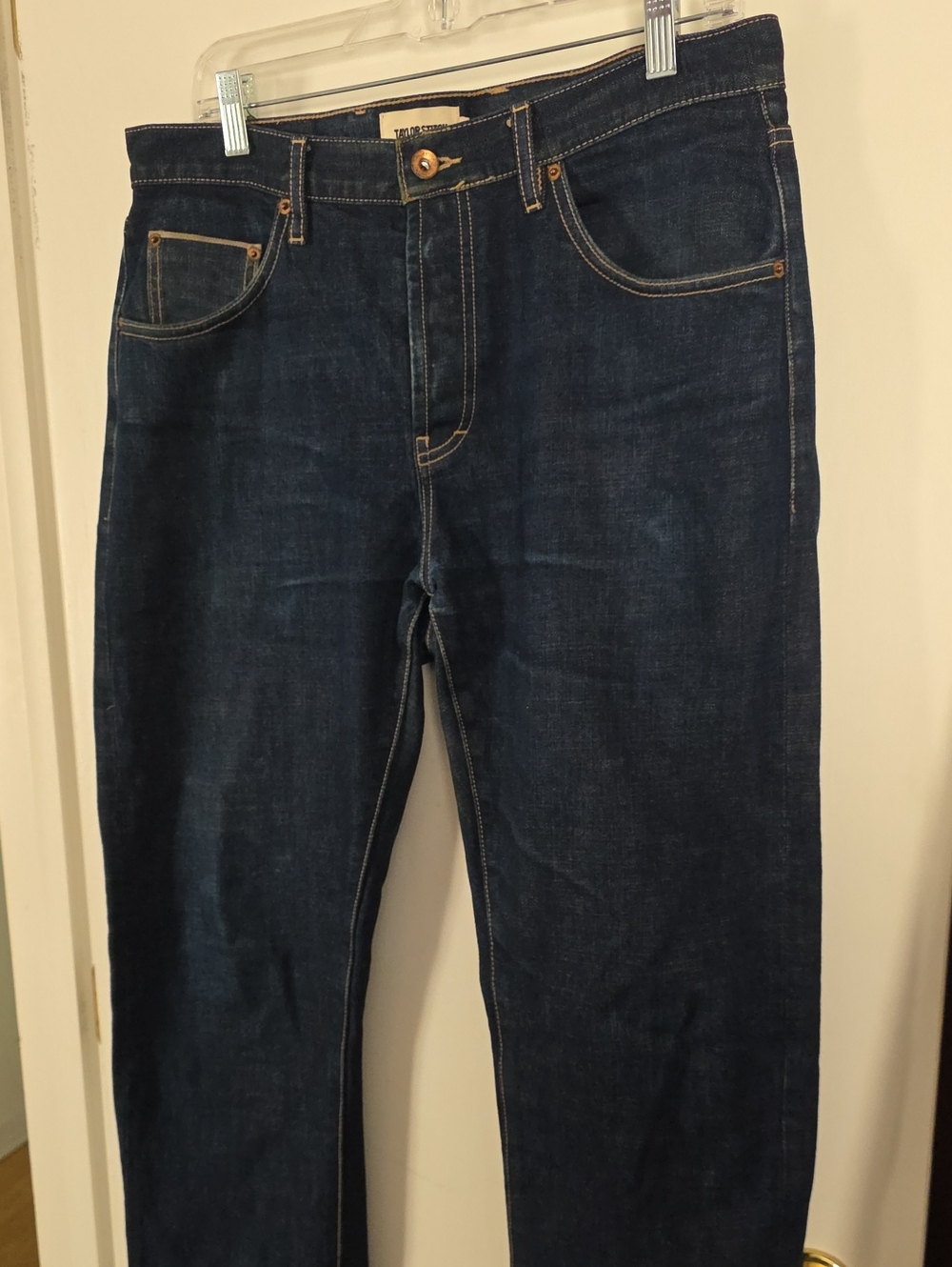 Taylor Stitch Slim Rinsed Organic Selvage Jeans 35W X 32L Awesome Condition